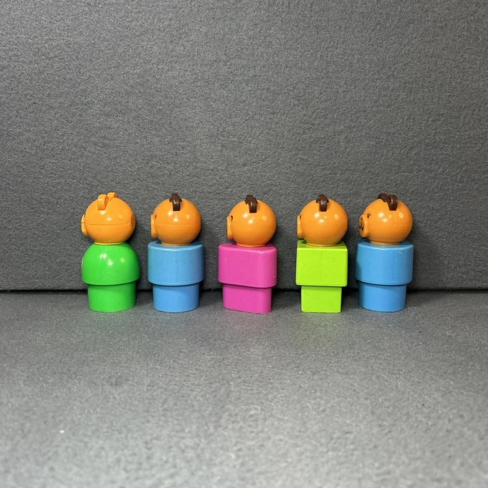 Vintage 1984 Fisher Price Little‎ People Chunky Figures Lot of 5 Teddy Bear